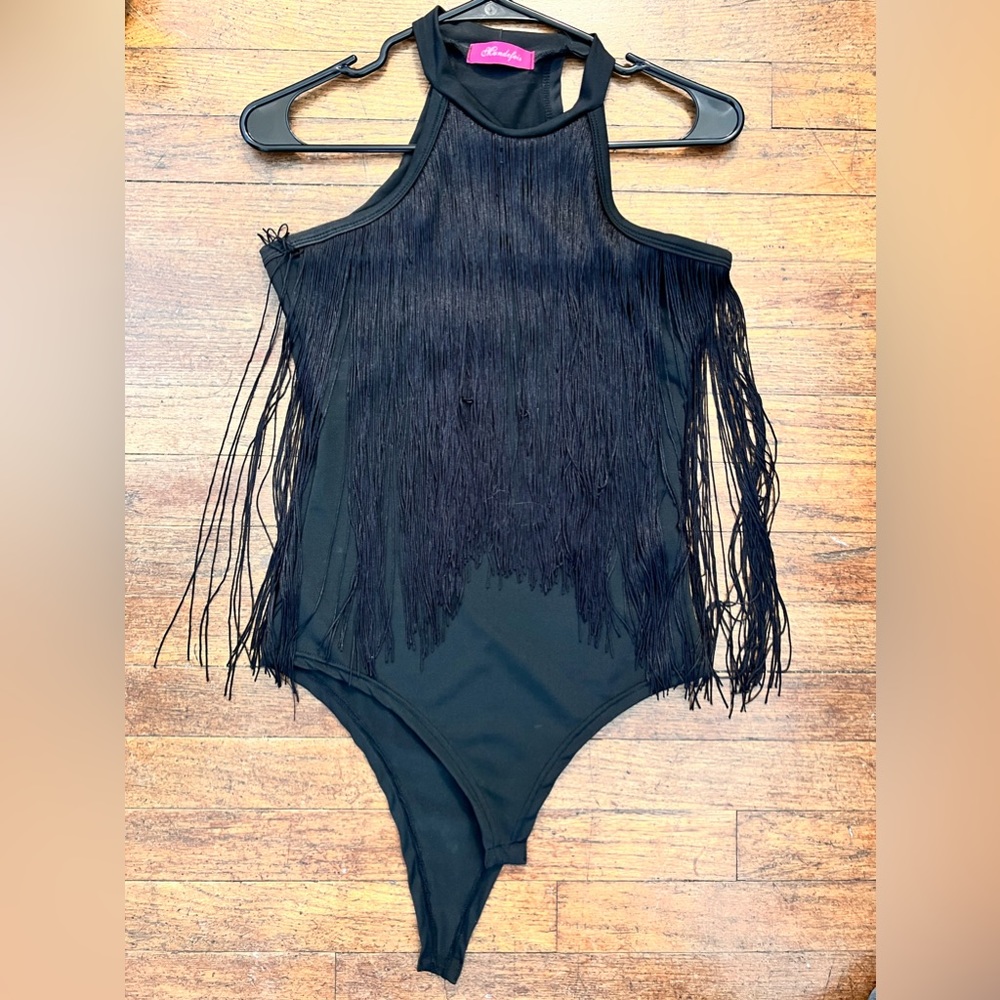 Cowboy fringe bodysuit, size small